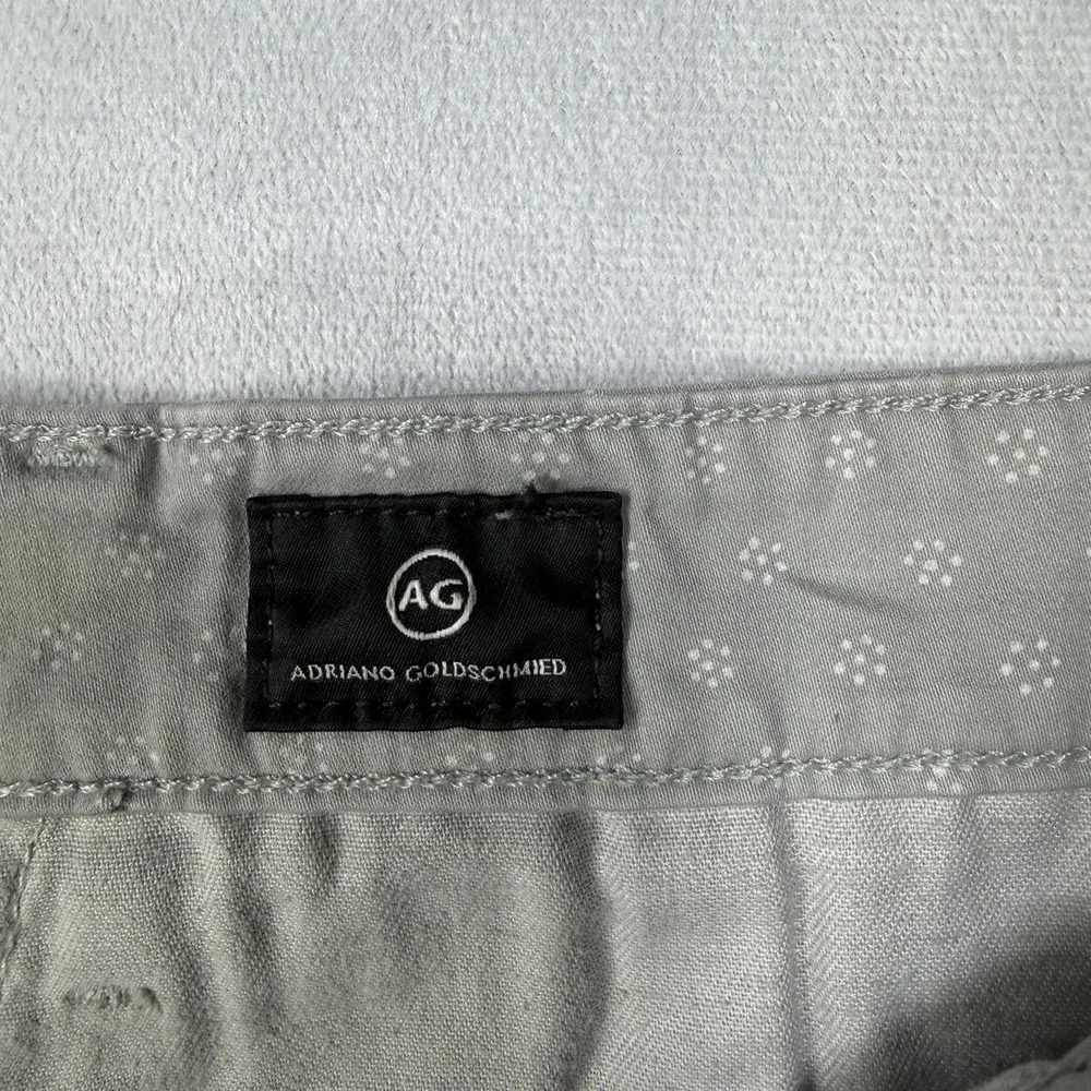 AG Adriano Goldschmied Wanderer Slim Trouser Shorts Mens Size 40 Light Grey